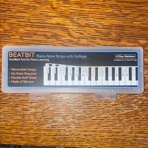 Silicone Piano Note Strips with Solfege - Black and White